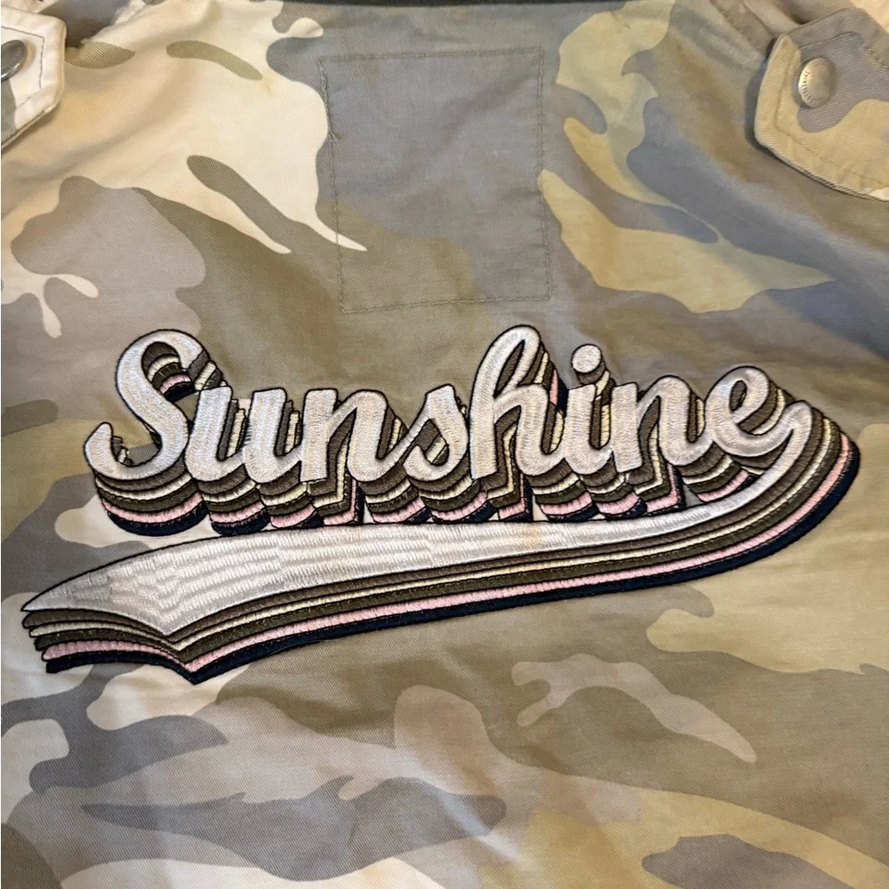 Zadig & Voltaire "Kavy" camo jacket with "Sunshine" embroidery - Picture 6 of 6